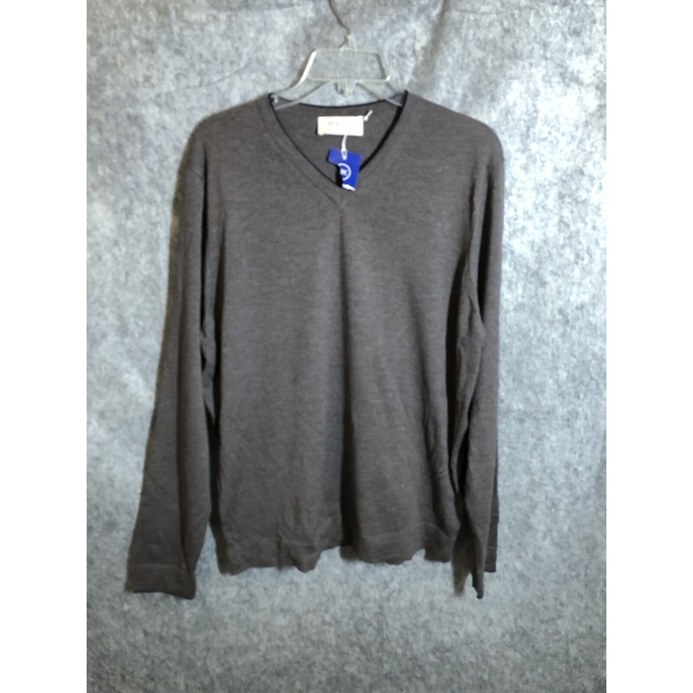 Hagen Sweater Mens Large‎ Brown Carmel CA  Merino Wool Made In Italy W Tags